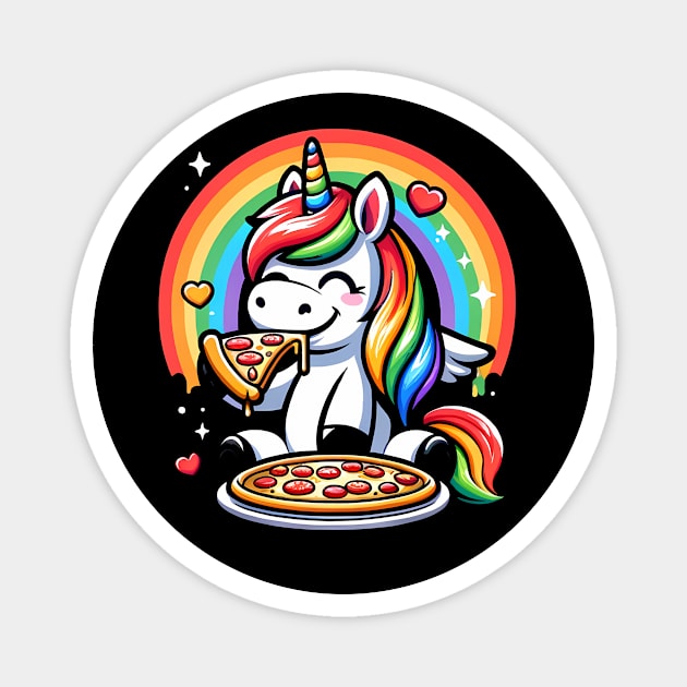 Pizza Unicorn Lover, Love Eating Pizza Magnet by logiamerch
